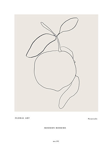 Minimalist Citrus Art Print