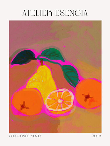 Vivid Citrus Harmony Art Print