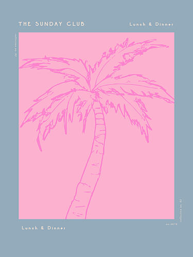 Pink Palm Vibes Art Print