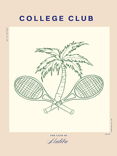 Malibu Tennis Vibes Art Print