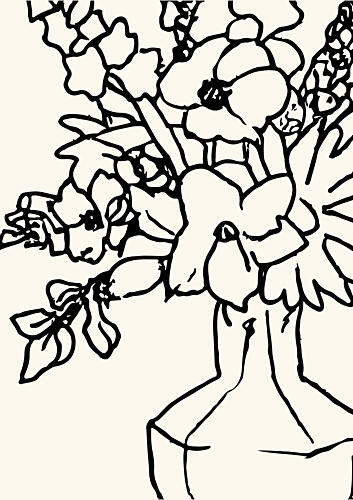 Floral Linework Art Print