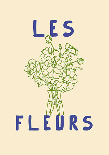 Line Bouquet Charm Art Print