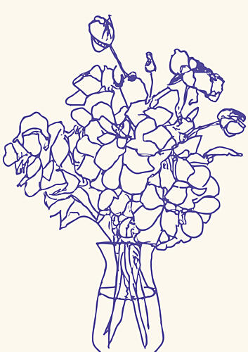 Floral Line Harmony Art Print