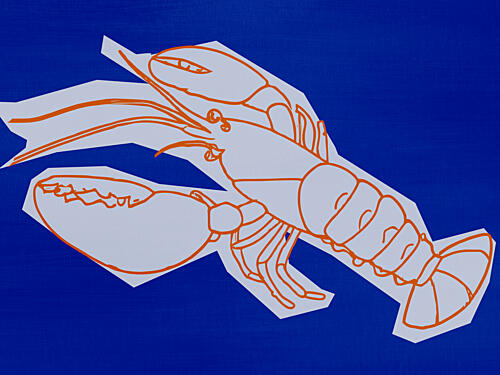 Lobster in Lines Art Print