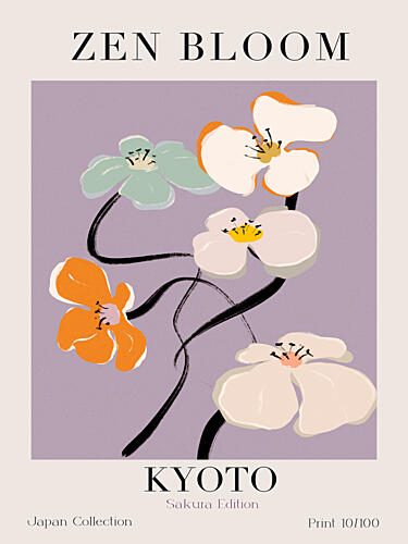 Blossoms in Kyoto Art Print
