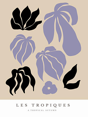 Tropical Leaves Dance Art Print