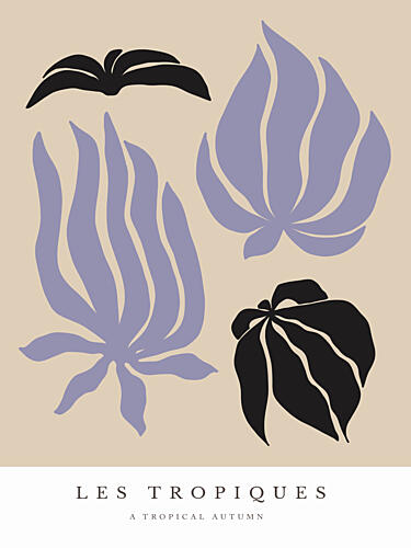 Leafy Silhouettes Art Print