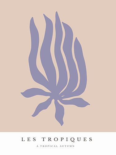 Purple Leaf Dance Art Print