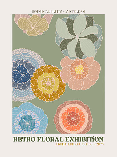 Vintage Botanical Blooms Art Print