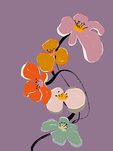 Vibrant Orchid Dance Art Print