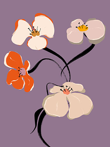 Whimsical Blossoms Art Print