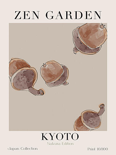 Falling Acorns Art Print