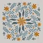 Symmetrical Floral Designs Art Print
