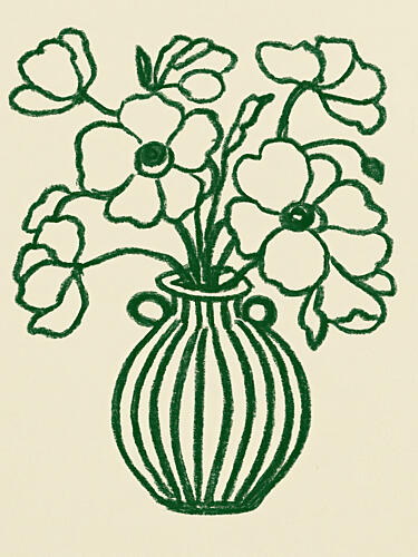 Vibrant Blooms Vase Art Print