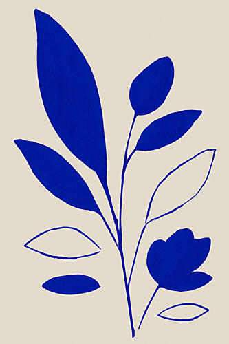 Indigo Stem Art Print