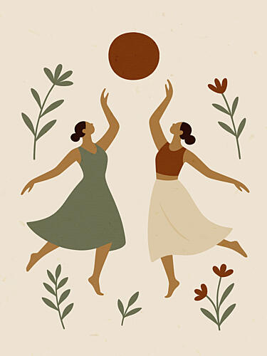 Sunlit Dance Art Print