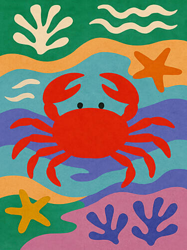 Colorful Ocean Life Art Print