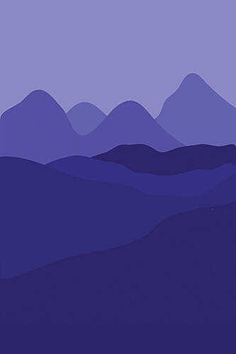 Serene Purple Mountains Art Print by Martina