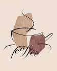 Abstract Coffee Shapes Modern Print