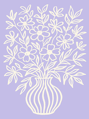 Lilac Blossom Vase Art Print