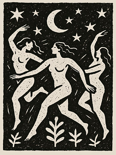 Moonlit Dance Art Print