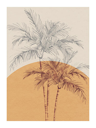 Golden Palms Art Print