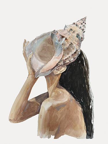 Whispering Seashell Art Print