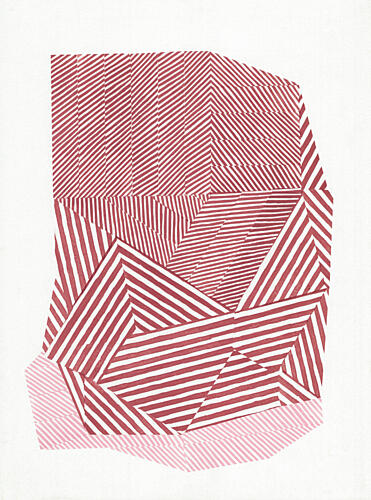 Geometric Red Stripes Geometric Print