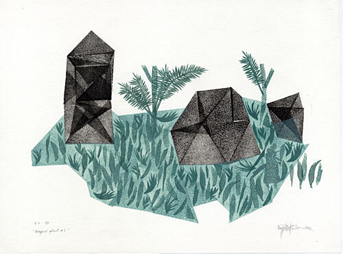 Geometric Garden Forms Surréaliste reproduction
