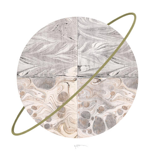 Marbled Planet Rings Art abstrait reproduction