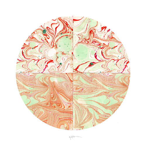 Vibrant Fluid Marbling Art abstrait reproduction
