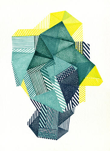 Vibrant Striped Geometry Geometric Print