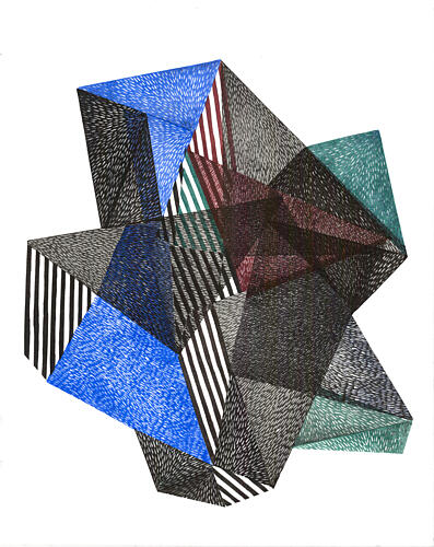 Dynamic Geometric Forms Art Print by Paulina Varregn
