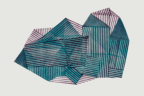 Layered Striped Geometry Geometric Print