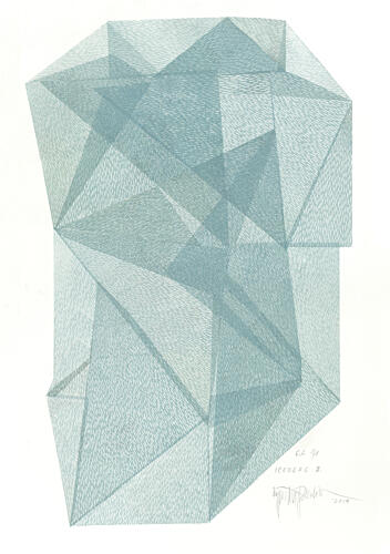 Abstract Geometric Structure Art Print by Paulina Varregn