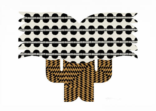 Bold Patterned Forms Art Print by Paulina Varregn