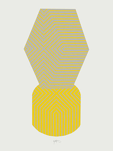 Yellow Gray Geometry Geometric Print