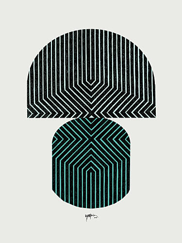 Stacked Geometric Patterns Geometric Print