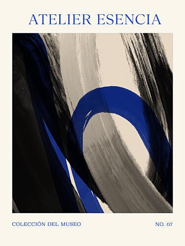 Blue Essence Flow Art Print