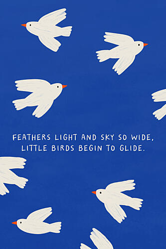 Wings in the Blue Art Print