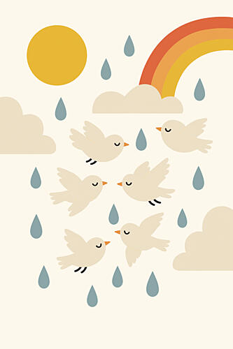 Sunny Showers Flight Art Print