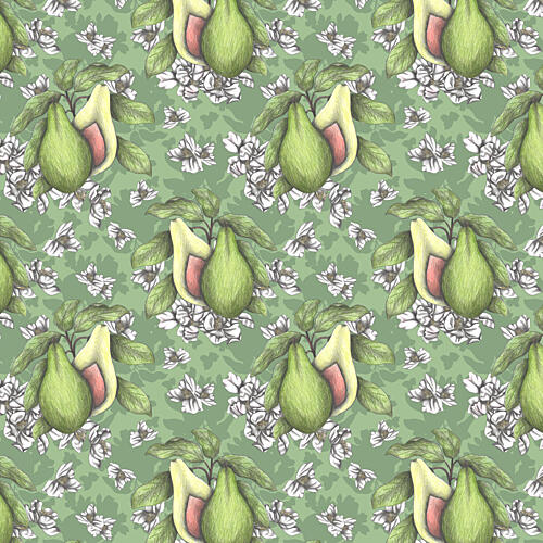 Green Pear Blossoms Art Print