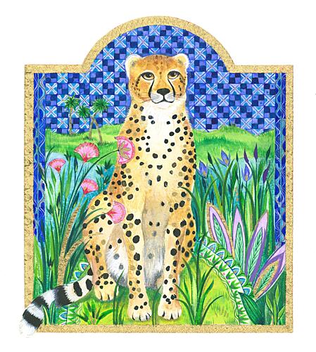 Seated Cheetah Art Print