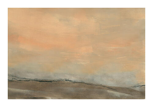 Earthy Horizon Landscape Art Print by Hilde Hveding Havardsen