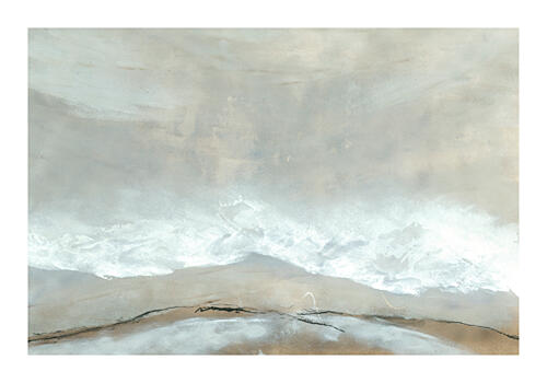 Misty Neutral Landscape Art Print by Hilde Hveding Havardsen