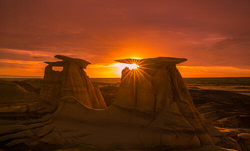 Dramatic Desert Sunset Art Print