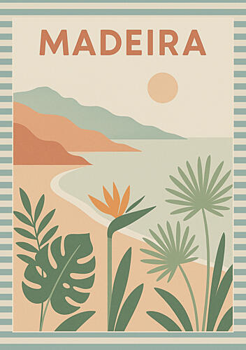 Madeira Tropical Beach Art Print