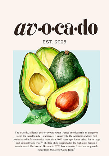 Fresh Ripe Avocados Art Print