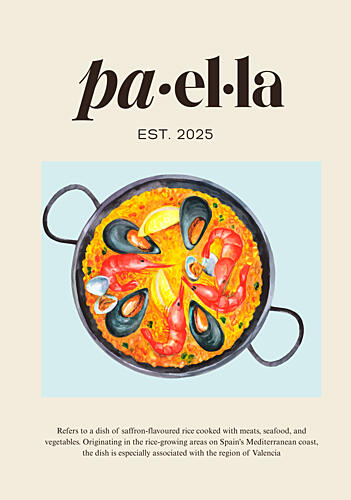 Traditional Seafood Paella Art Print