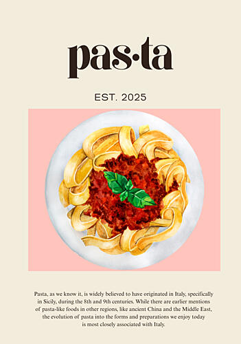 Delicious Pasta with Basil Art Print